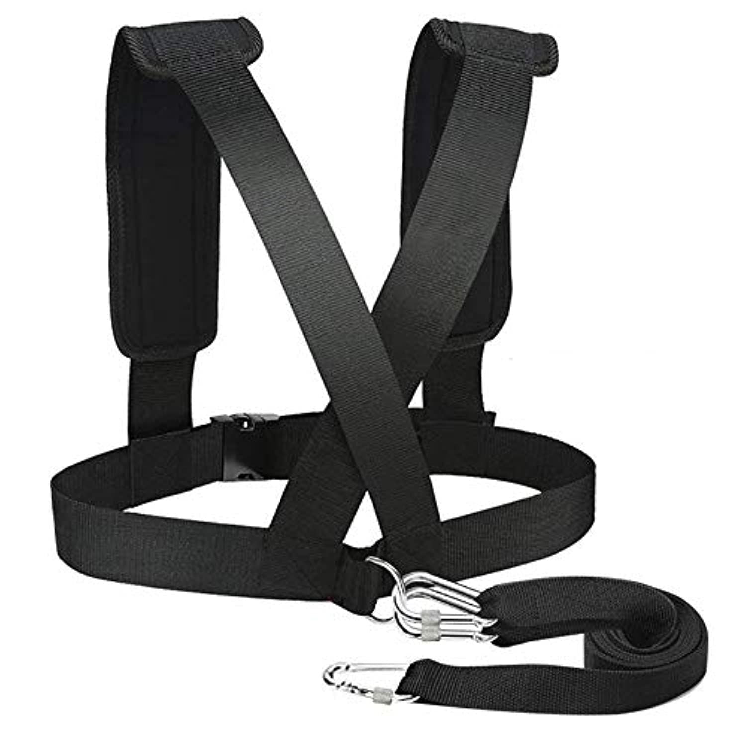 Sled Harness Tire Pulling Harness Pull Strap with Reinforced Lock, Can Pull up to 1.5T for Fitness Weight Sled Training Speed Chute Harness Trainer Football Workout Equipment Unique