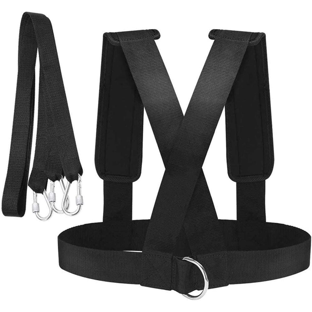 Sled Harness Tire Pulling Harness Pull Strap with Reinforced Lock, Can Pull up to 1.5T for Fitness Weight Sled Training Speed Chute Harness Trainer Football Workout Equipment Unique