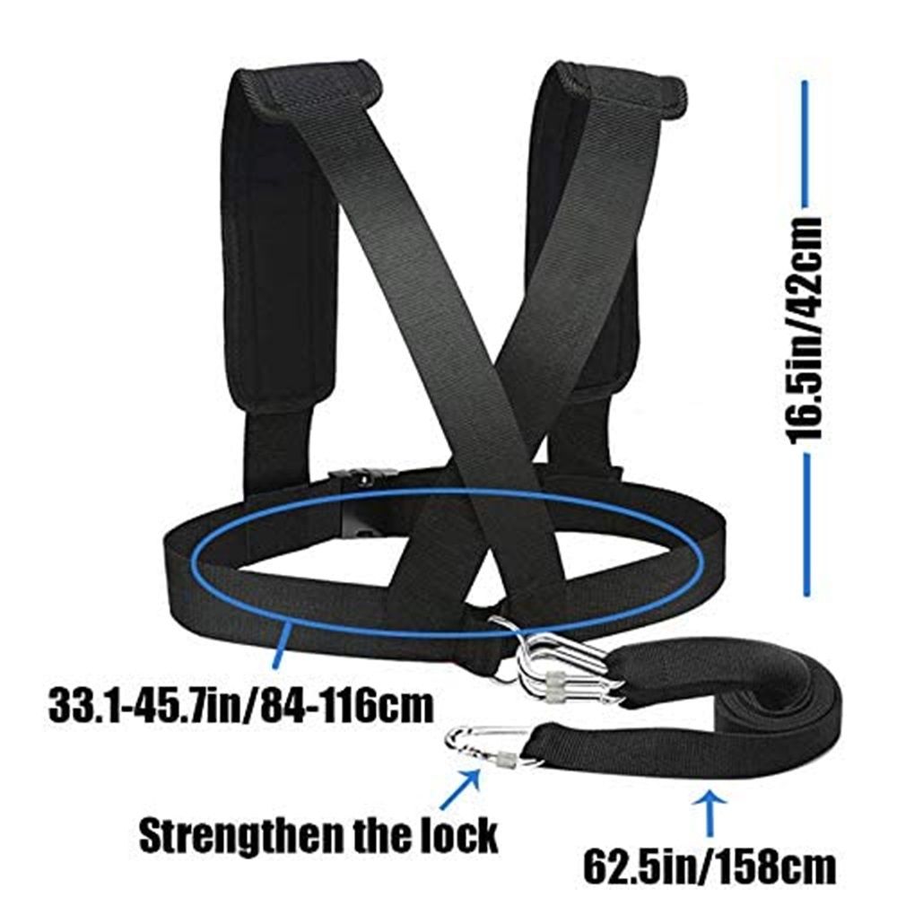 Sled Harness Tire Pulling Harness Pull Strap with Reinforced Lock, Can Pull up to 1.5T for Fitness Weight Sled Training Speed Chute Harness Trainer Football Workout Equipment Unique