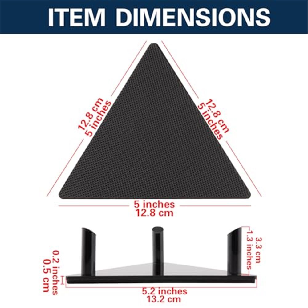 Ball Display Stand with Anti-Slip Mat, 1.3inch Pegs Acrylic Sleek Holder for Different Size Basketball, Soccer Ball, Football, Sturdy Memorabilia Display Case-Black (4 Packs)