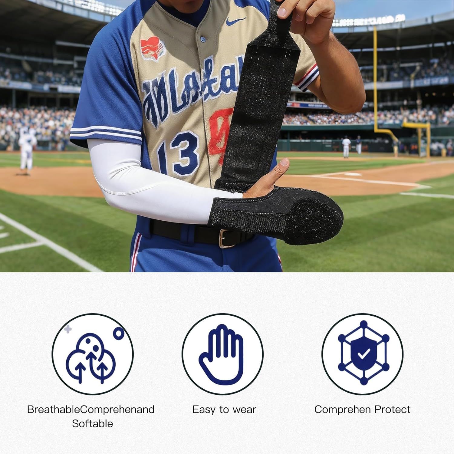 Baseball & Softball – Youth & Adult Wrist Protection Glove – Left/Right Hand Use – Cross Design Faith Gear – Breathable, Adjustable, Reinforced Armor Unique