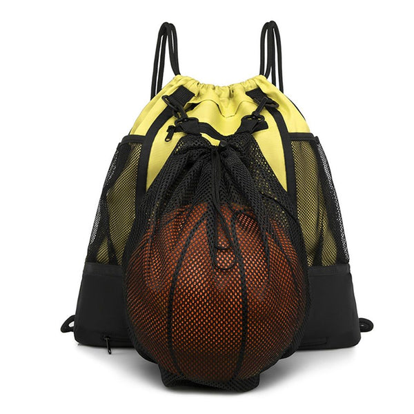 Drawstring Soccer Bag Basketball Backpack for Kids Teens, Foldable Sports Bags Detachable Ball Mesh Bag for Gym Yoga Football Baseball（oniy bag） Unique