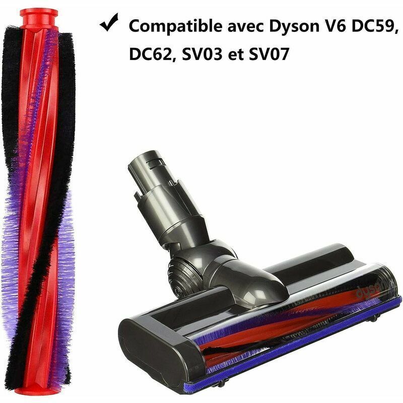 Roller Brush Compatible with Dyson V6 DC62 SV03 SV07 Vacuum Cleaner Replacement Brush for Dyson, 18.5cm Awezingly