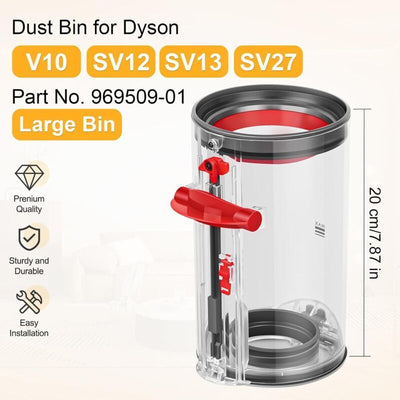 Dustbin and Collector Tank Vacuum Cleaner Accessories Compatible with Dyson V10 SV12 Dustbin Spare Parts Accessory SV13 SV27 Container Tank Spare for