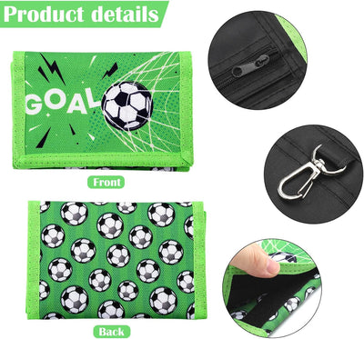 Football Pattern Chest Bag, Coin Purse for Boys, Mini Wallet with