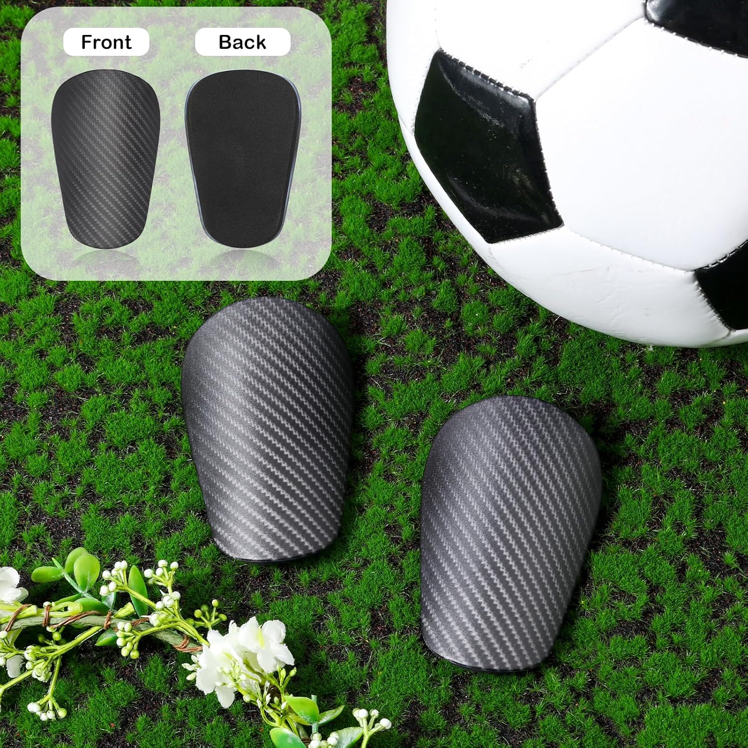 Mini Football Shin Guards, Dark Grey Extra Mini Football Shin Guards Youth & Adult Shin Guards (Mini, 9.5x 4cm) Unique