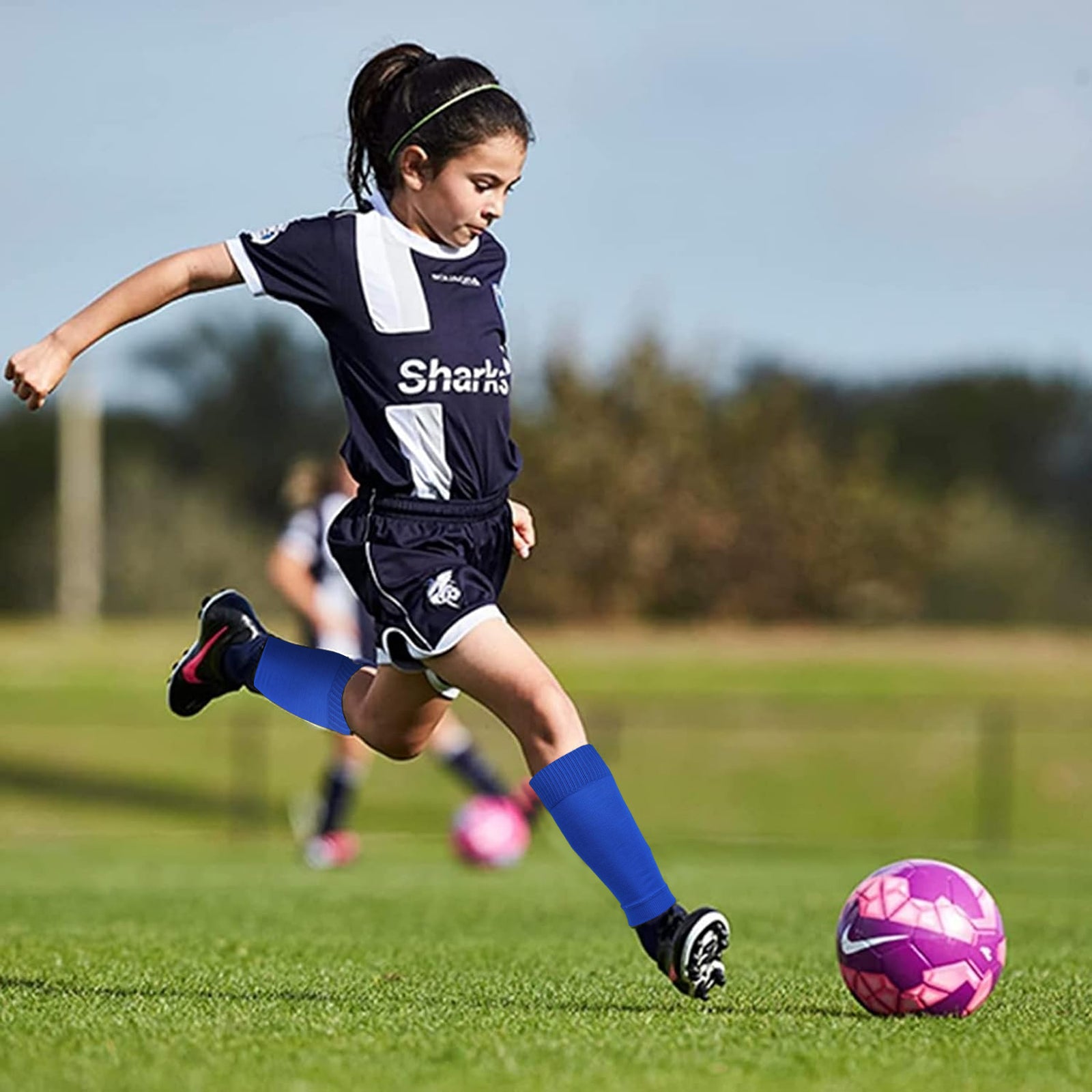 Football Socks Sleeves Football Shin Guards Sleeves, Shin Guards Grip Socks Leg Sock Sleeve for Unisex Children, Youth Unique