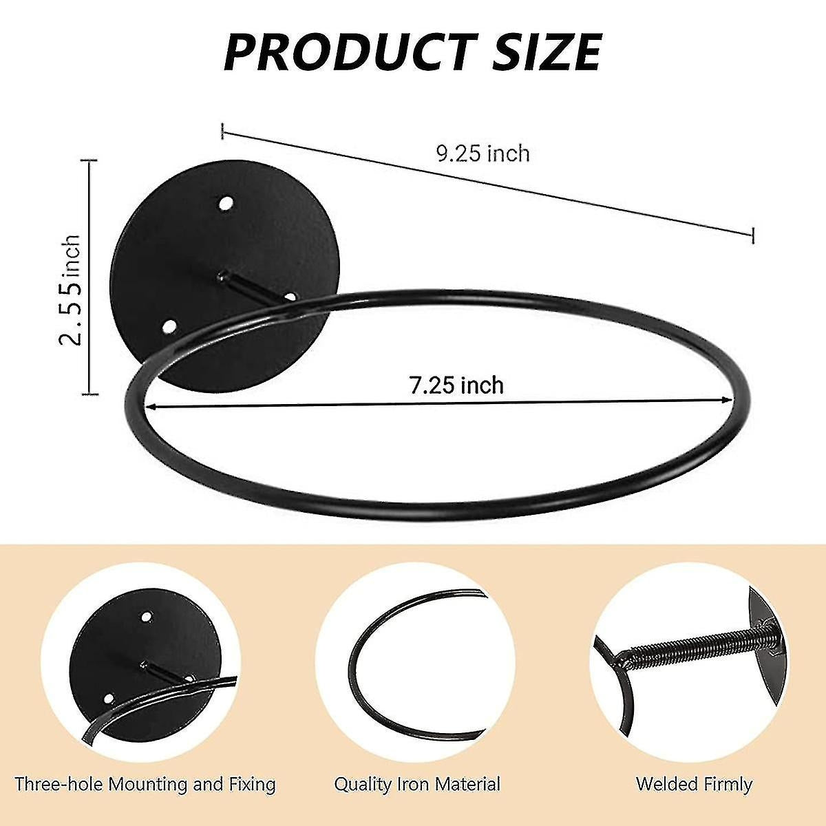 3pcs Wall Mounted Ball Rack Iron Basketball Storage Display Holder Football Rugby Hanging Rack Space Saving - Perfect Black 3pc Unique