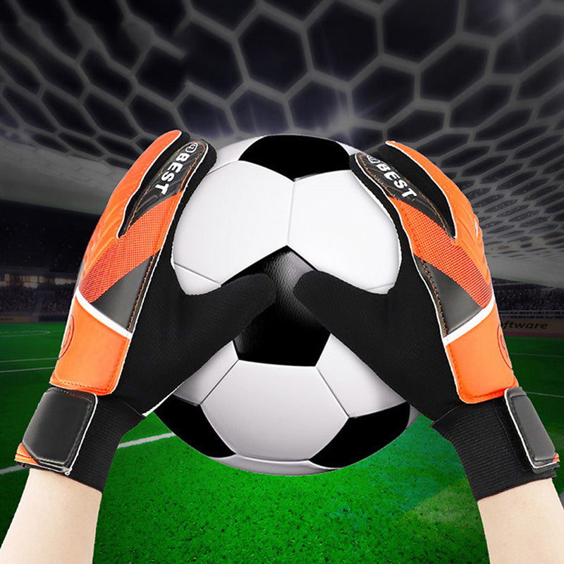 pair of children's football goalkeeper gloves, anti-collision, blue M Blue Blue M Unique