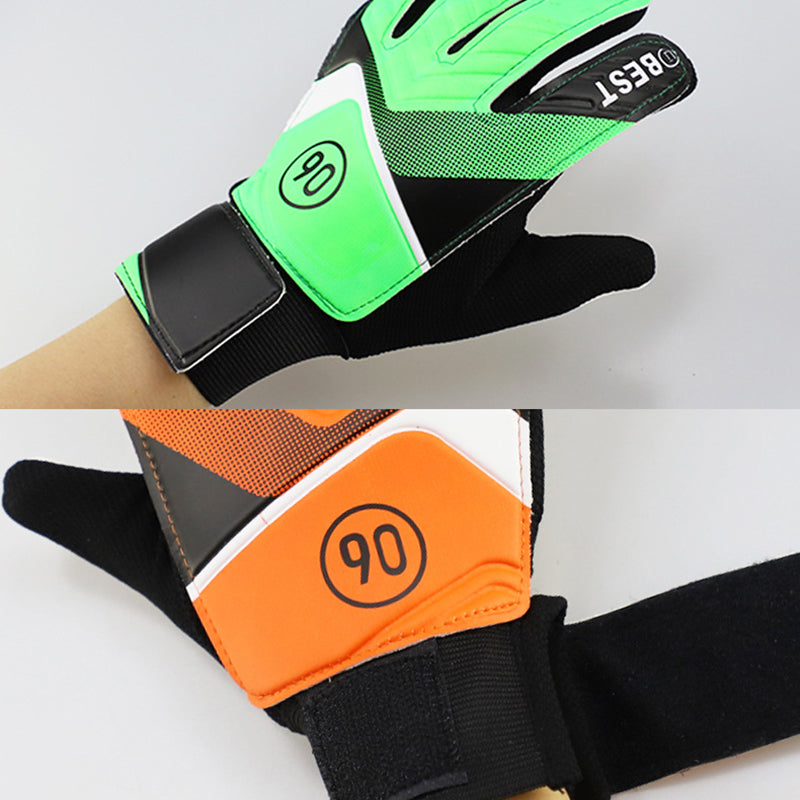 pair of children's football goalkeeper gloves, anti-collision, blue M Blue Blue M Unique