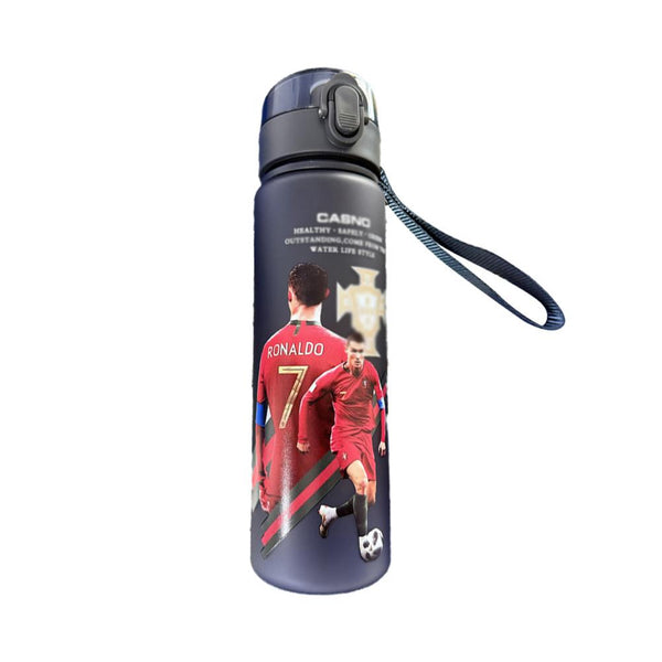 Ronaldo Sport Water Bottle with Blender Ball - BPA-Free Protein Shaker Cup B 560ml Unique