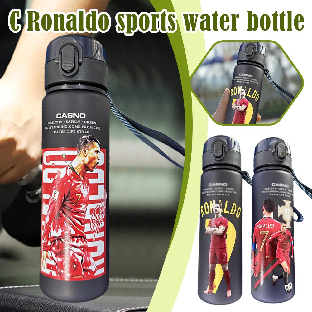 Ronaldo Sport Water Bottle with Blender Ball - BPA-Free Protein Shaker Cup B 560ml Unique