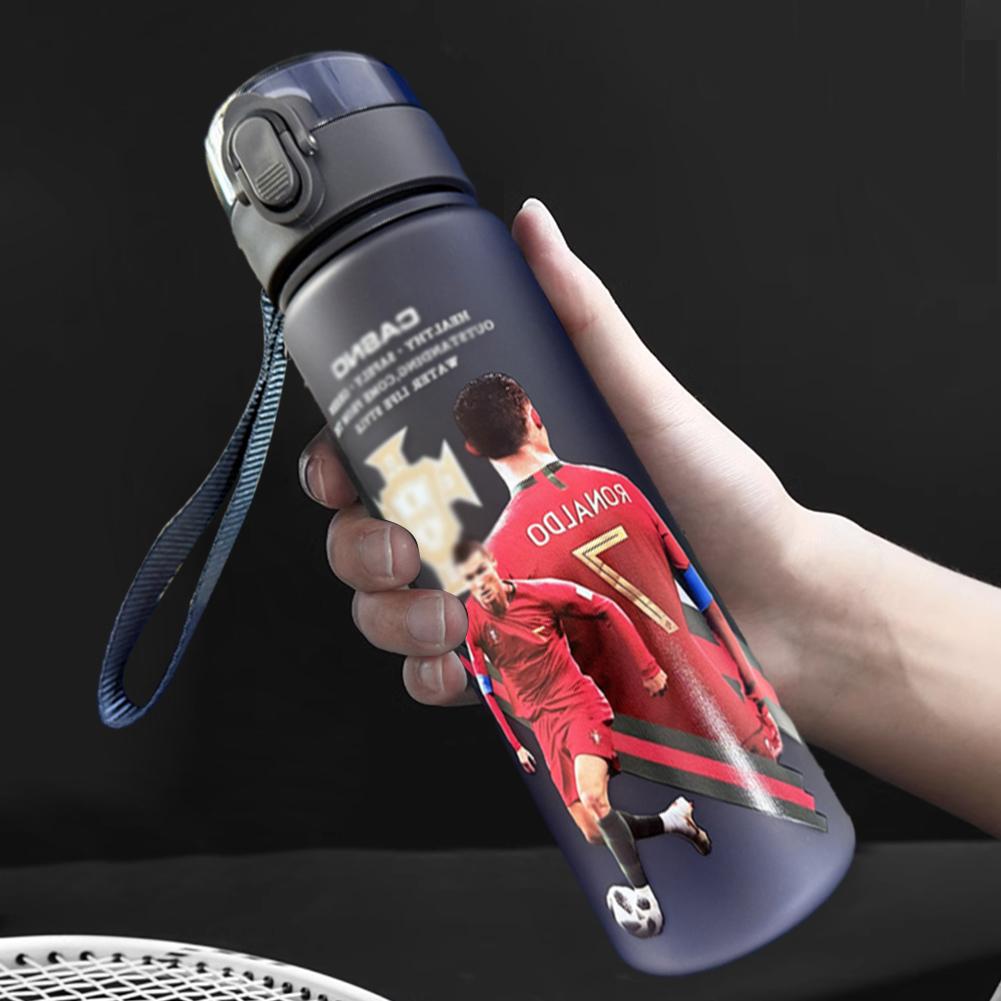 Ronaldo Sport Water Bottle with Blender Ball - BPA-Free Protein Shaker Cup B 560ml Unique