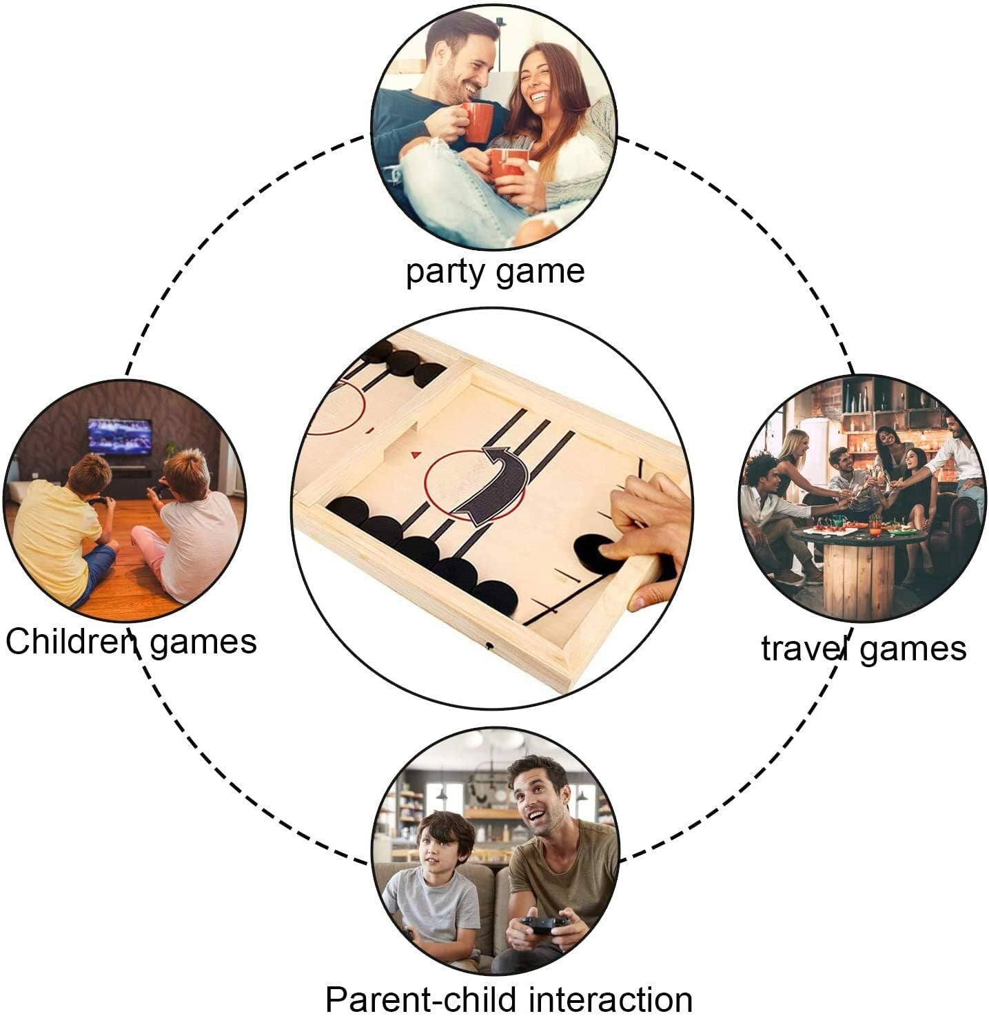 Fast Sling Puck Game, Wooden Hockey Game, Super Football Table A Unique