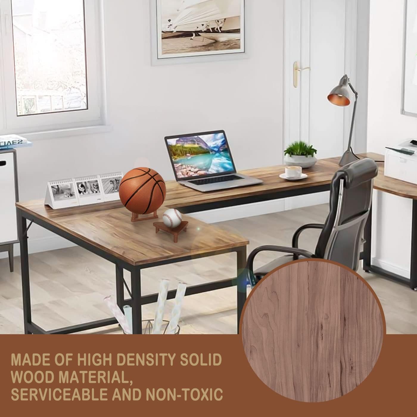 Ball Stand Holder,Ball Display Stand Wooden for Football Basketball Stand Soccer Ball Holder,Rugby Ball Volleyball Sports Ball Storage Rack Made of Solid Wood,Trophy Autograph Memorabilia Display Case Unique