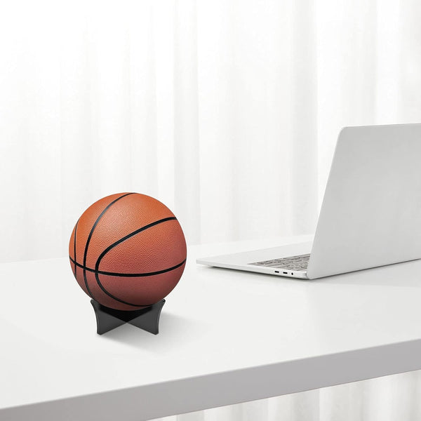 Acrylic Ball Stand Holder - Display Stand for Football, Basketball, Soccer, Volleyball, Rugby & More - Trophy & Memorabilia Showcase Unique