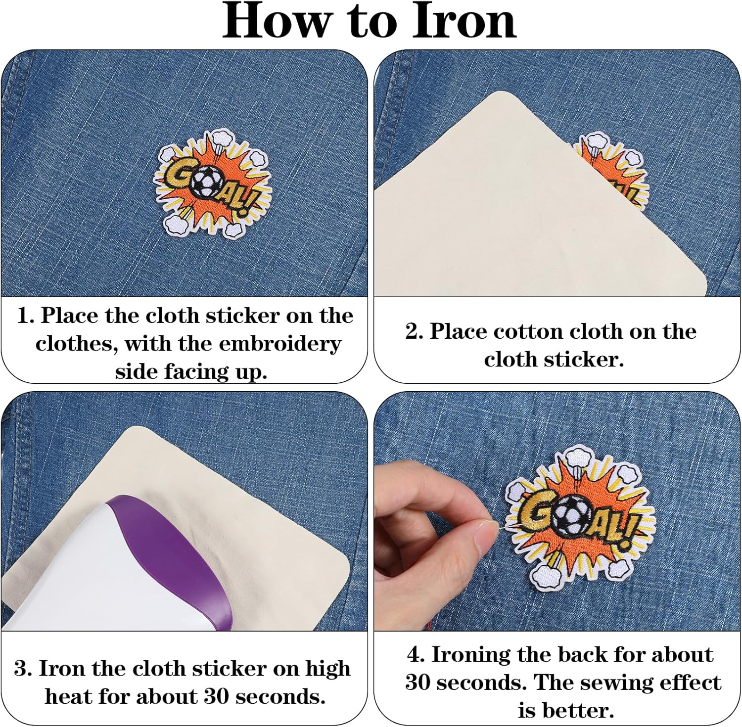 2Pcs Embroidered Soccer Ball Patches Iron on Flaming Soccer Patch for Clothes Decorative Sports Ball Applique for Backpacks Hats Holes Jackets Pants Jeans Boys Unique