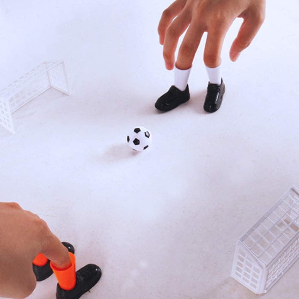 1 Set Finger Soccer Game Finger Footballs Match Funny Finger Table Game Set with Two Goals for Fans Club Party Unique