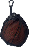 Black Crossbody Sports Ball Bag with Drawstring for Basketball Volleyball Football