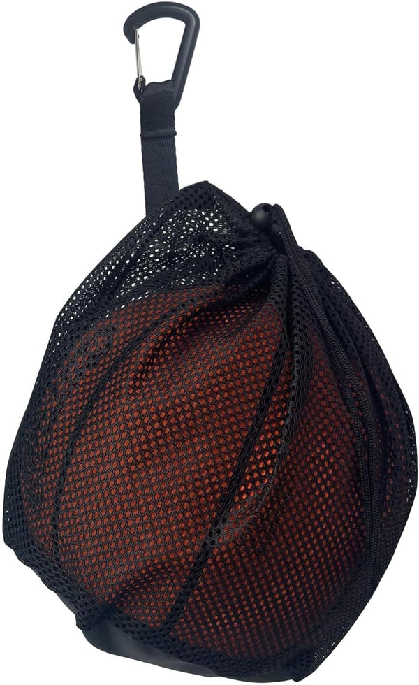 Black Crossbody Sports Ball Bag with Drawstring for Basketball Volleyball Football Unique