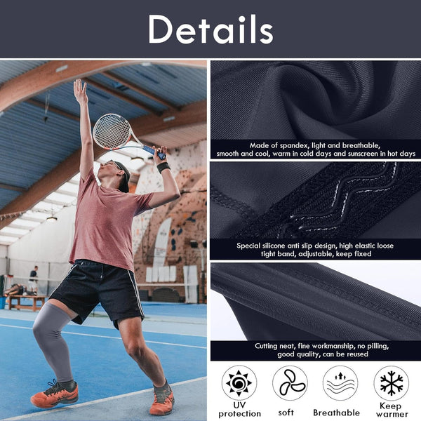 Leg Sleeves Compression Long Knee Sleeve UV Protect for Men Women Sport Basketball Football Unique