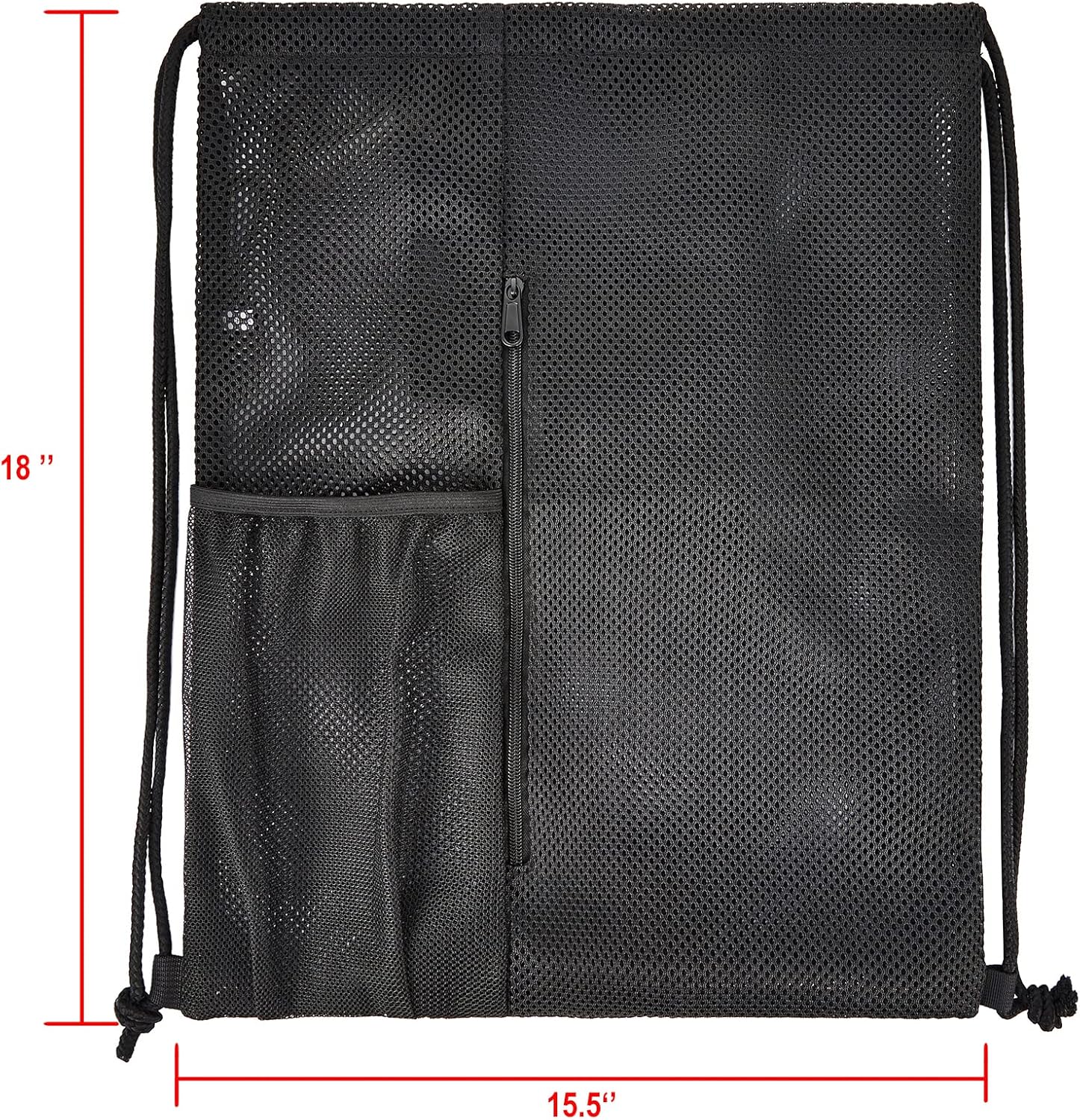 Heavy Duty Mesh Drawstring bag for Soccer Ball，Beach Toys -Drawstring Backpack Sports Gym Bag Awezingly