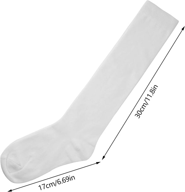3 Pairs School Uniform Cotton Knee High Socks Athletic Sports Soccer Socks Tube Sock for Girls and Boys Unique