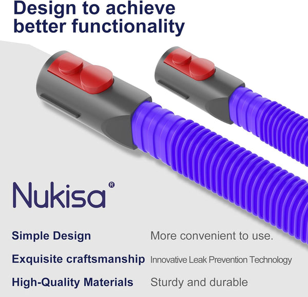 Dryer Lint Vacuum Attachment Compatible with Dyson V15 V12 V11 V10 V8 V7 Gen5 Cordless Vacuum Cleaner, Flexible Dryer Vent Cleaner Kit Lint Removal Tool Purple (【V7V8-V15】Dryer Lint Vacuum Attachment) Awezingly