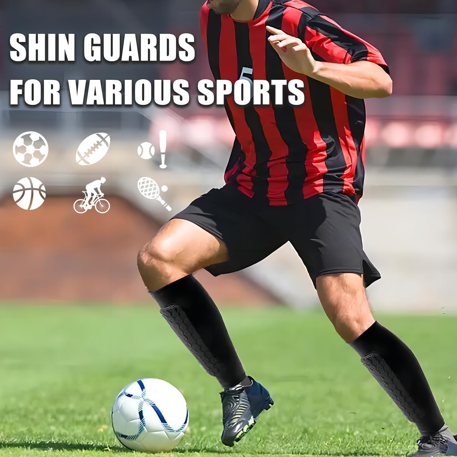 Shin Guards for Soccer, Lightweight Shin Pads for Kids Youth & Adult - Football Shin Defender Protective Gear, Comfortable Breathable Leg Guards Unique