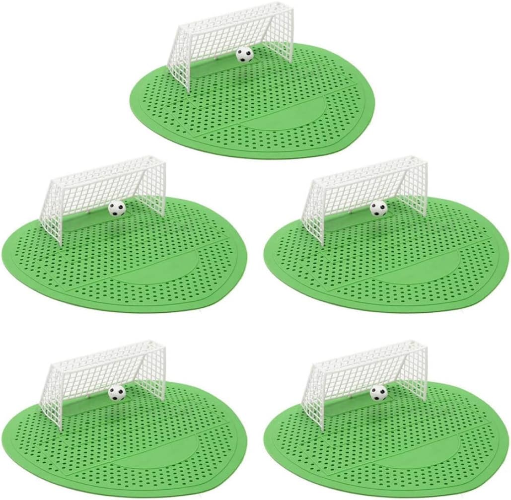 Urinal Screen Anti Odor Football Male Toilet Cleaner Splash Guards Soccer Goal Filter Mats Green 5PCS Urinal Screen Urinal mats Urinal Sieve Football Male Toilet Cleaner Soccer Goal Filter Mat Awezingly