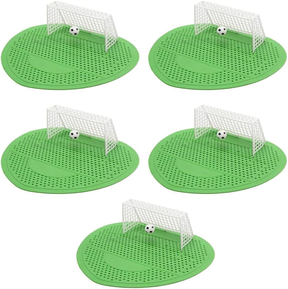 Urinal Screen Anti Odor Football Male Toilet Cleaner Splash Guards Soccer Goal Filter Mats Green 5PCS Urinal Screen Urinal mats Urinal Sieve Football Male Toilet Cleaner Soccer Goal Filter Mat Awezingly