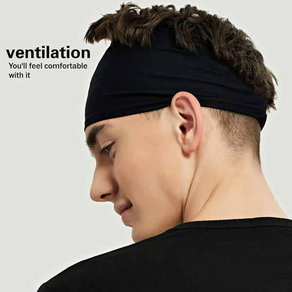 Sports Headbands for Men (5 Pack),Moisture Wicking Workout Headband, Sweatband Headbands for Running,Cycling,Football,Yoga,Hairband for Women and Men Unique