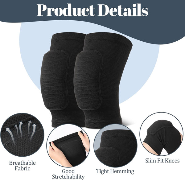 Volleyball Knee Pads, Breathable Knee Pads Volleyball with Thick Foam Padding for Men Women Youth, Knee Braces for Dance Yoga Soccer Tennis Running Cycling Climbing