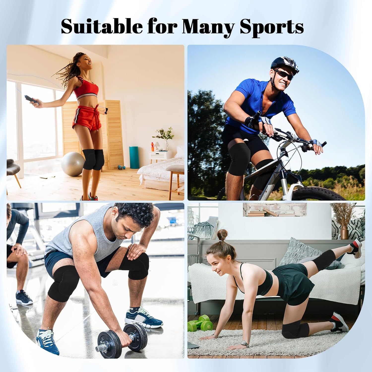 Volleyball Knee Pads, Breathable Knee Pads Volleyball with Thick Foam Padding for Men Women Youth, Knee Braces for Dance Yoga Soccer Tennis Running Cycling Climbing