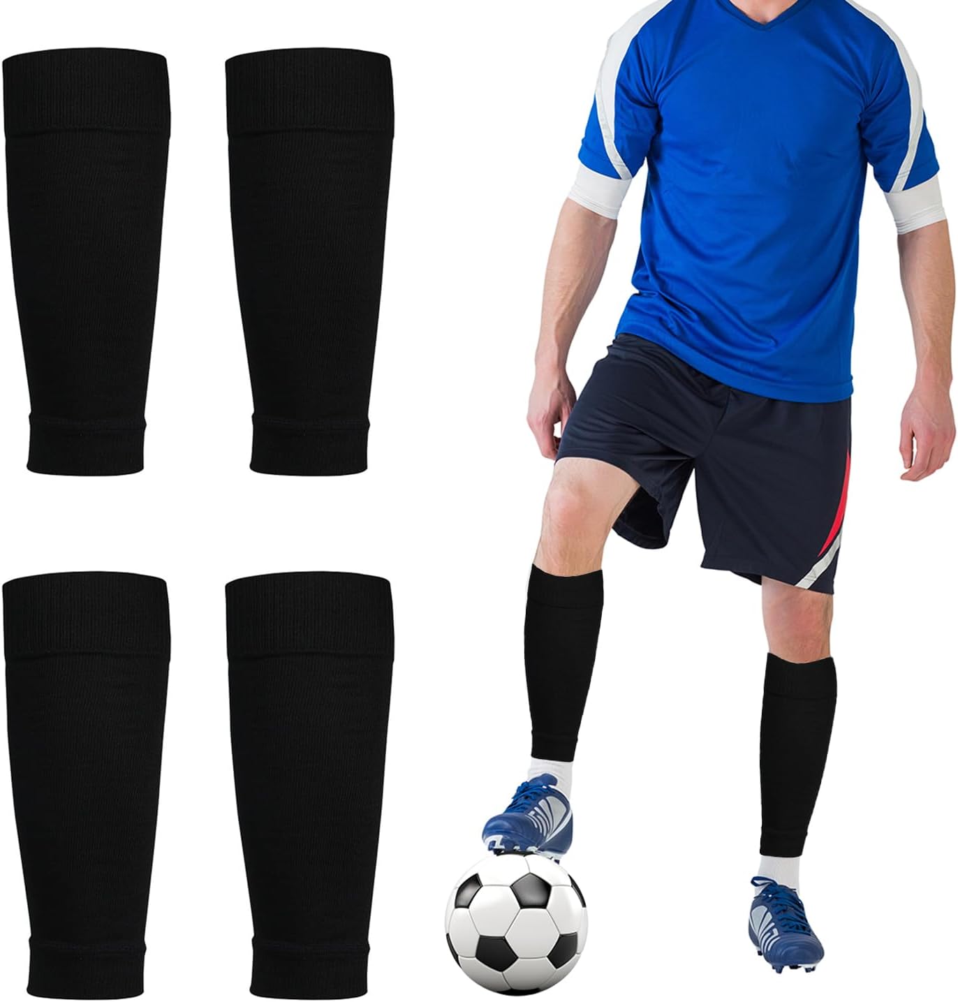 2 Pack Pro Soccer Leg Sleeves Socks/Compression for Calf - over the calf,ootball, baseball, basketball,rugby Unique
