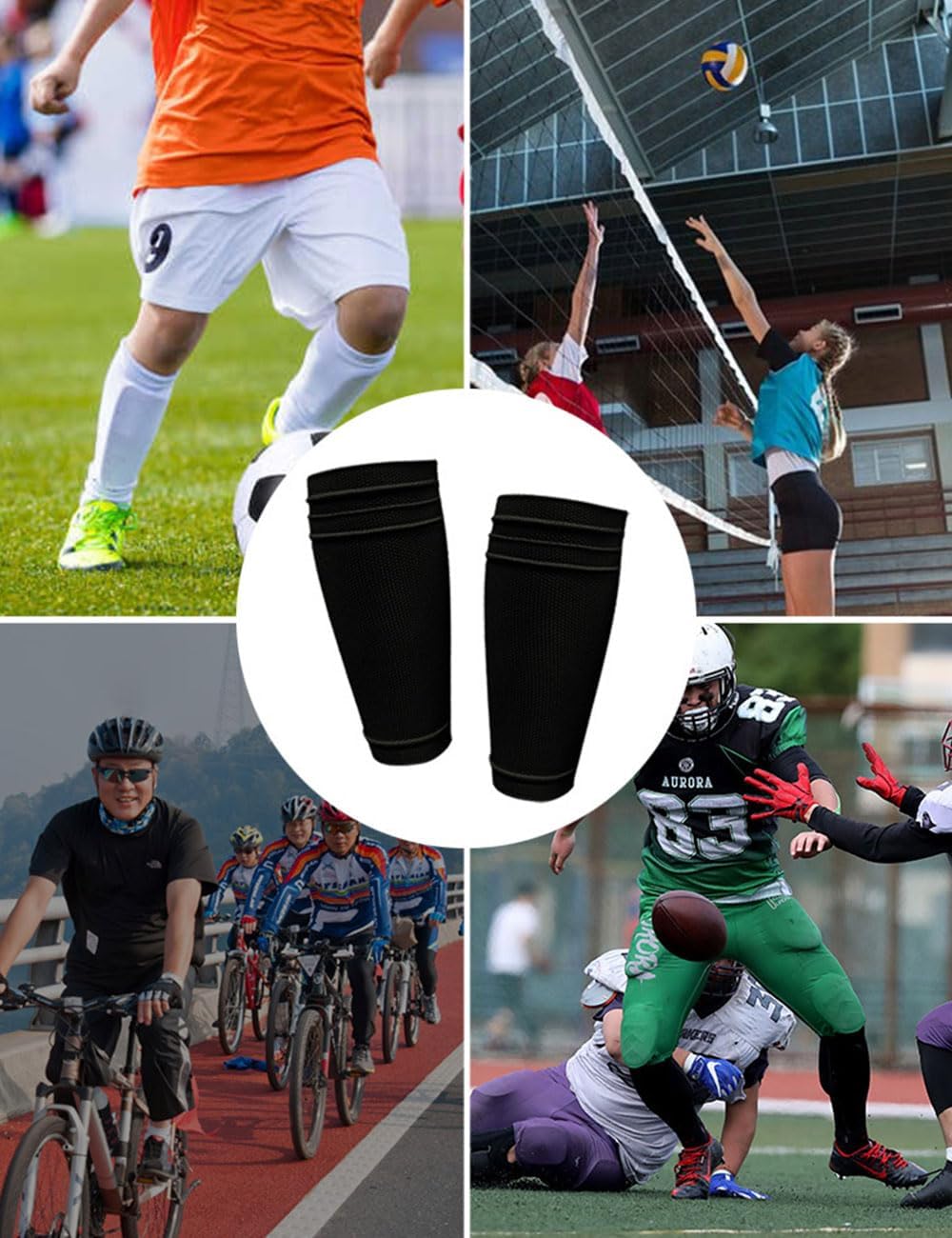 Shin Pads Sock, 2 Pairs Soccer Shin Guard Sock, Breathable Soccer Shin Guard Socks with Pockets, Shin Pads Holder Unique