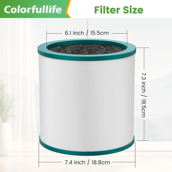 Replacement Air Puriier ilter or Dyson Tower Puriier Pure Cool Link TP01, TP02, TP03, BP01, Compare to Part 968126-03，2 Pack Awezingly