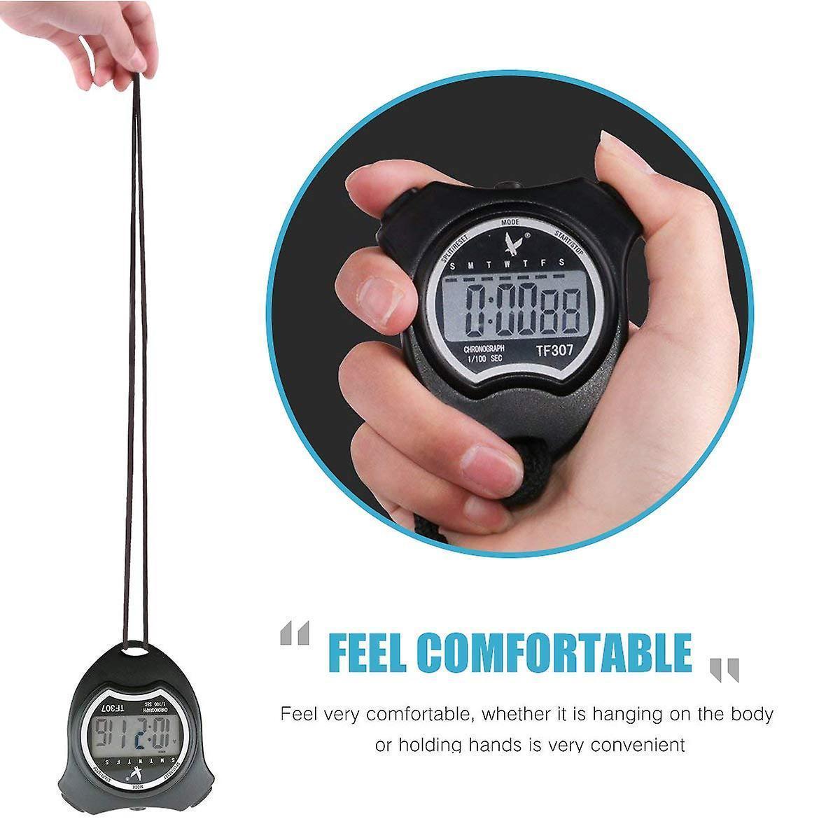 Digital Sport Stopwatch Watch, Digital Stopwatch with Alarm/Calendar for Swimming Football, Sports Awezingly