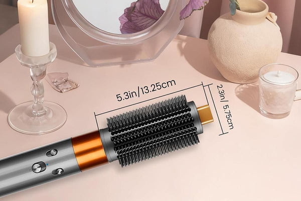 Large Round Volumizing Brush Attachment Compatible with Dyson Airwrap HS01/05/08-Gold Awezingly