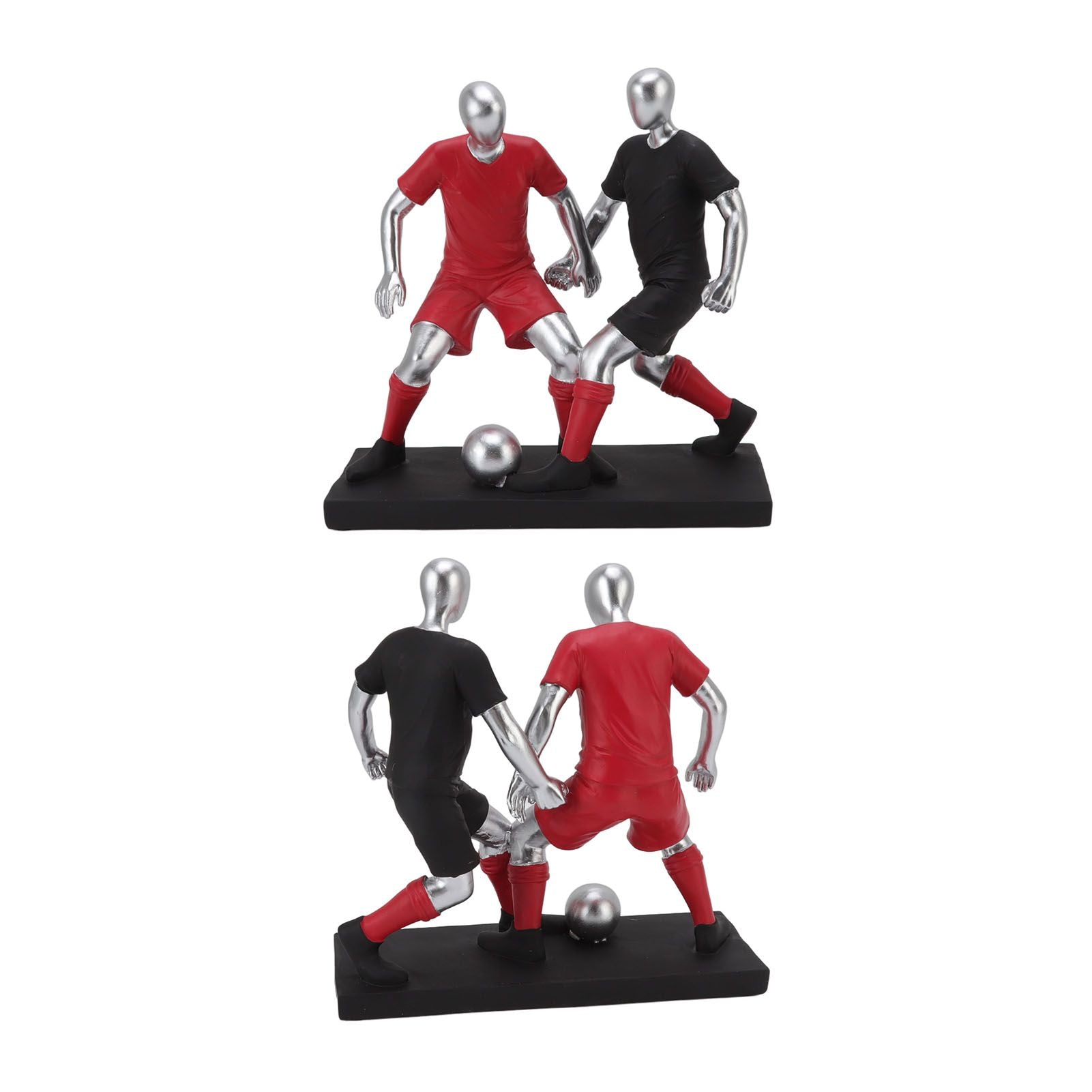 Resign Football Player Statue Soccer Sculpture Figurine Football Statue Decor Soccer Miniatures Figurines Sculpture Crafts Ornaments