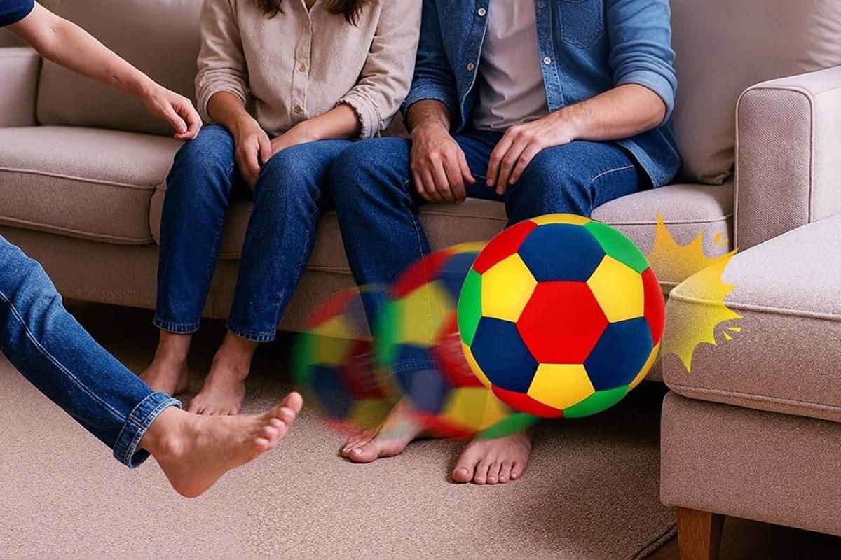 Quiet Indoor Soccer Ball Soft Foam Football for Home Dribbling Training Awezingly