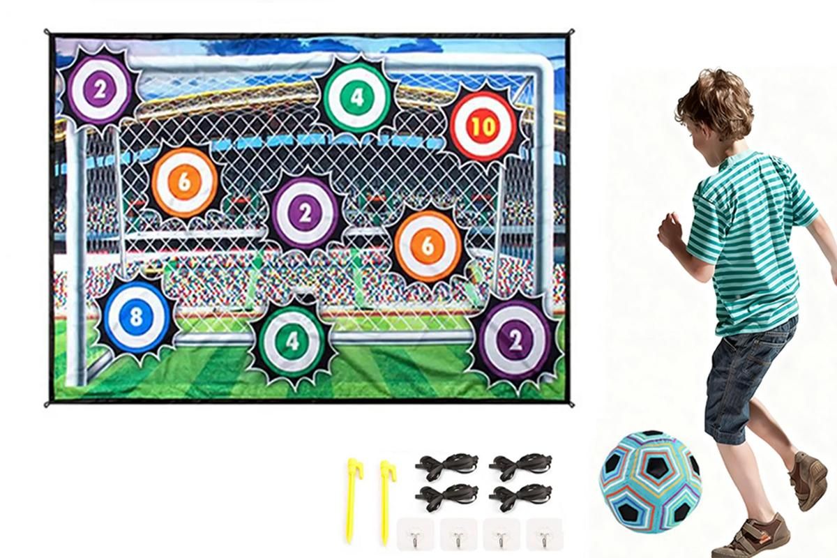 Indoor Soccer Throwing Training Game Goalkeeper Target Set Unique