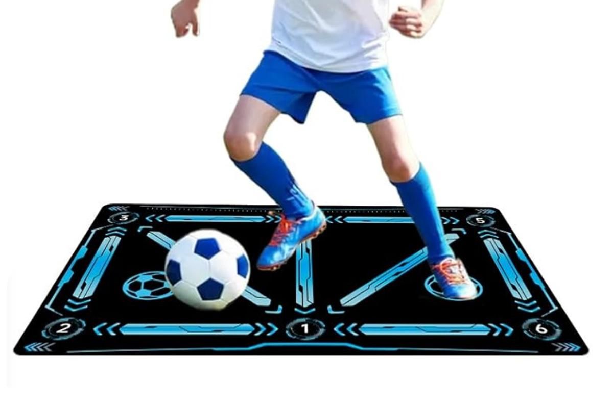 Soccer Training Mat Football Footstep Training Mat Soccer Skills Training Equipment Non Slip Dribble Training Sport Carpet Unique