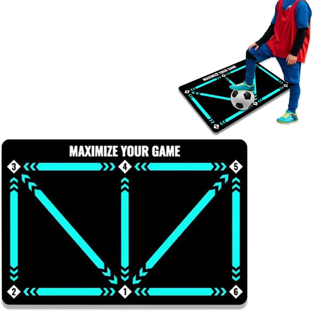 Soccer Training Mat Football Footstep Training Mat Soccer Skills Training Equipment Non Slip Dribble Training Sport Carpet Unique