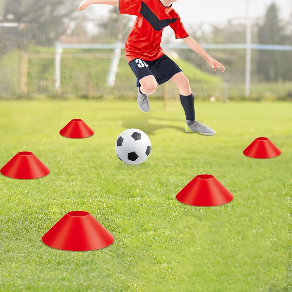 Soccer Goals for Backyard Set Outdoor Sports Games - Red Goal Frame with Black Net Unique