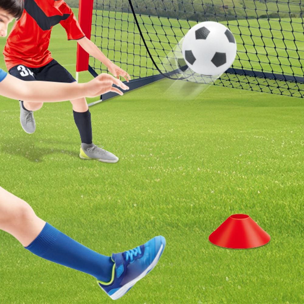 Soccer Goals for Backyard Set Outdoor Sports Games - Red Goal Frame with Black Net Unique