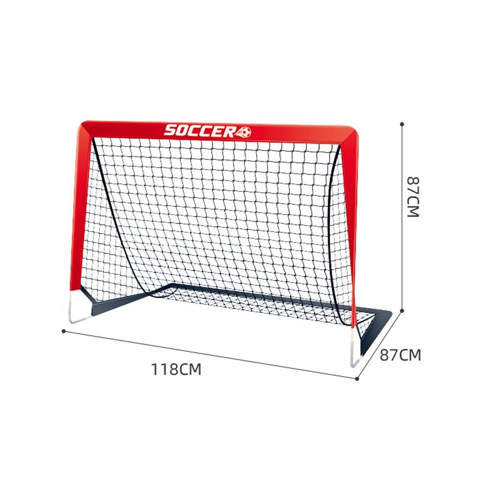 Soccer Goals for Backyard Set Outdoor Sports Games - Red Goal Frame with Black Net Unique