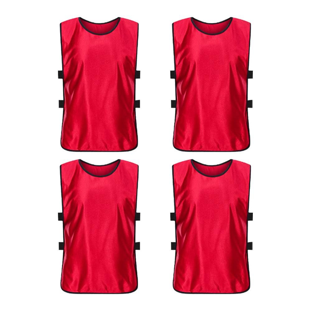 4Pcs Scrimmage Training Vest Team Sports Games Practice Jersey Blue Awezingly