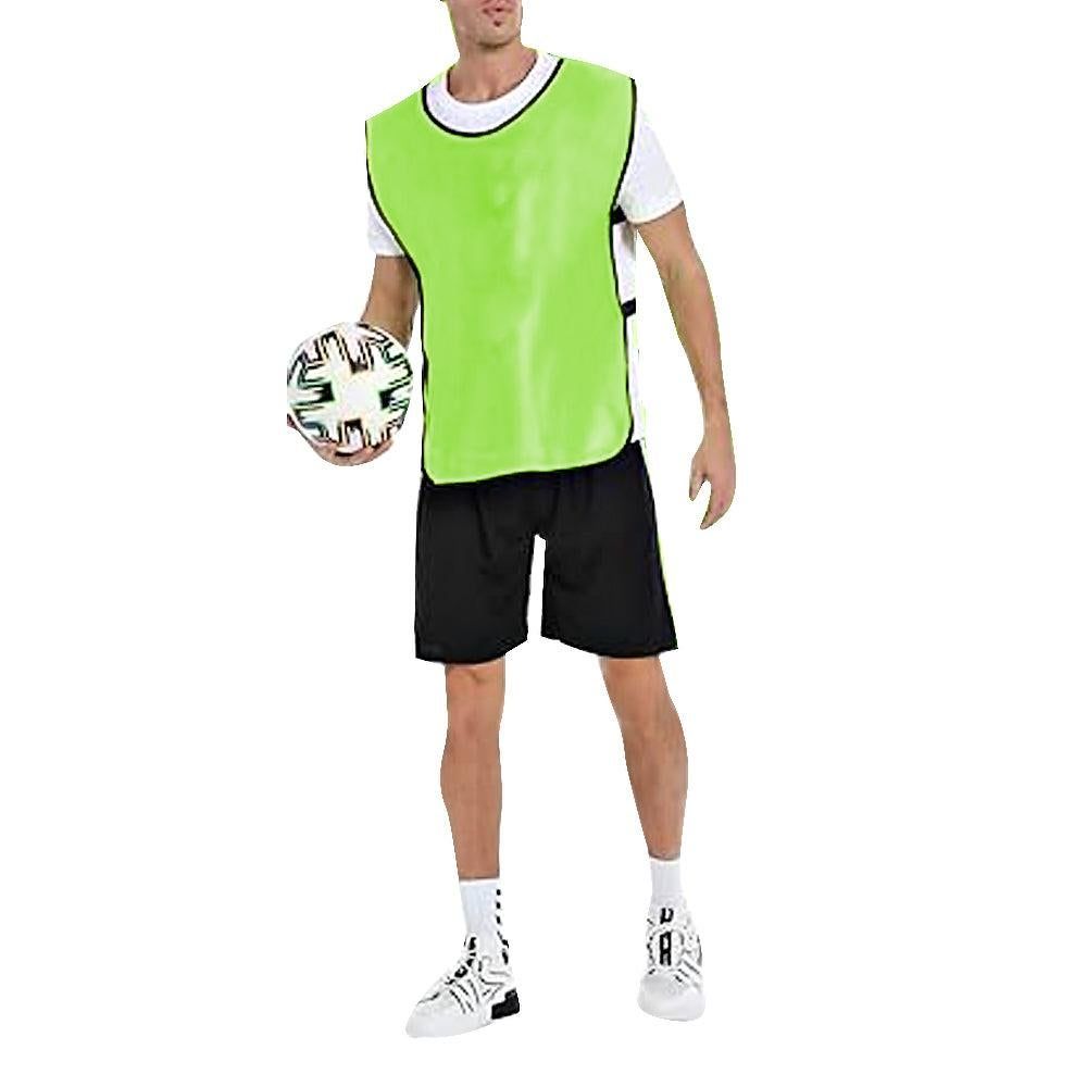 4Pcs Scrimmage Training Vest Team Sports Games Practice Jersey Green Unique