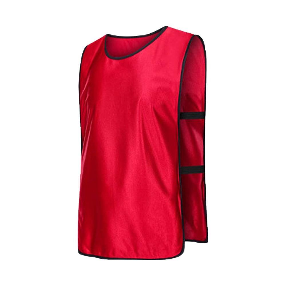 4Pcs Scrimmage Training Vest Team Sports Games Practice Jersey Red Awezingly